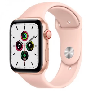 Apple Watch SE 44mm (GPS+LTE) Gold Aluminum Case with Pink Sand Sport Band (MYEP2/MYEX2)