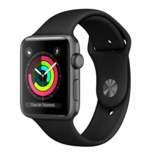 Apple Watch Series 3 38mm (GPS) Space Gray Aluminum Case with Black Sport Band (MTF02FS/A)