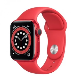Apple Watch Series 6 40mm (GPS) Red Aluminum Case with (Product)Red Sport Band (M00A3)