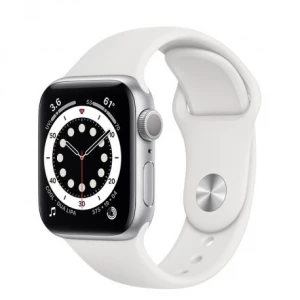 Apple Watch Series 6 40mm (GPS) Silver Aluminum Case with White Sport Band (MG283UL/A)