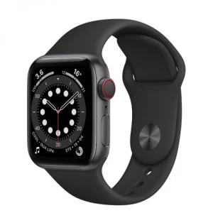 Apple Watch Series 6 40mm (GPS+LTE) Space Gray Aluminum Case with Black Sport Band (M06P3/M02Q3)