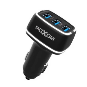 Автомобильное зарядное устройство Moxom Lightning 3USB Black (MX-VC01)