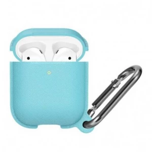 Чехол Silicone Leather Case для Airpods 1/2 Sky Blue