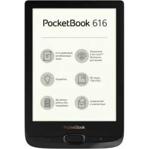 Электронная книга PocketBook 616 Basic Lux 2 Obsidian Black (PB616-H-CIS)