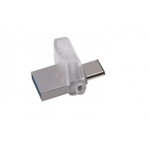 Флеш накопитель Kingston 32GB USB 3.1 + Type-C DT Micro Metal Silver (DTDUO3C/32GB)