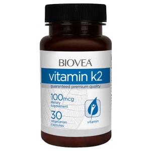 Vitamin K2, 100 mcg, 30 вег.капсул, Biovea