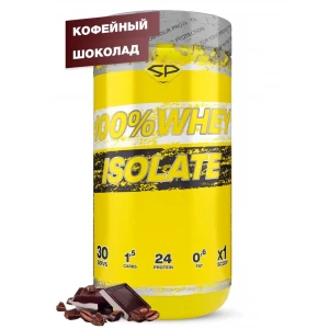 Протеин WHEY ISOLATE (100% изолят), 900 гр, вкус «Кофейный шоколад», STEELPOWER
