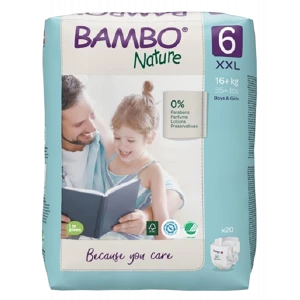 Эко-подгузники 6 (16 кг), 20 шт, Bambo Nature