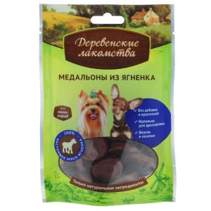 Медальоны из ягненка для мини-пород, 60 гр, Деревенские лакомства