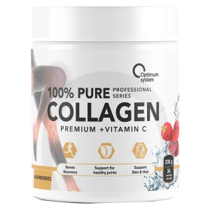 100% Pure Collagen Powder, малина, 200 г, Optimum System