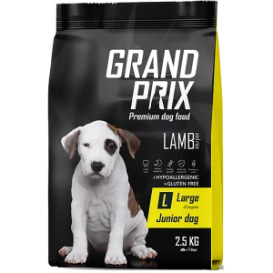 Корм сухой для щенков собак крупных пород GRAND PRIX Large Junior ягненок, 2.5 кг, GRAND PRIX