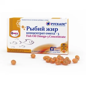 Рыбий жир, концентрат Омега-3, «Омегадети», 500 мг, 90 капсул, КоролевФарм
