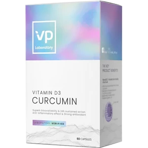 Vp laboratory Curcumin + Vitamin D3, 60 капсул, VPLab