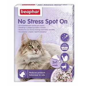 No Stress Spot On успокаивающие капли для кошек, 3 пипетки, Beaphar