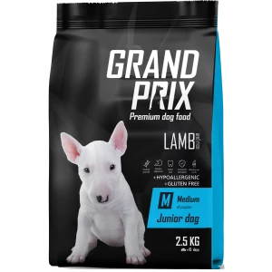 Корм сухой для щенков собак средних пород GRAND PRIX Medium Junior ягненок, 2.5 кг, GRAND PRIX