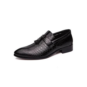 Milanoo Shoes For Man Modern Pointed Toe Metal Details Slip-On PU Leather Casual Shoes