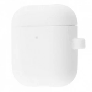 Чехол Silicone Case Slim with Carbine для Apple Airpods 2 White Luminiscent