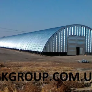 Бескаркасные арочные ангары, напольные зернохранилища, склады
