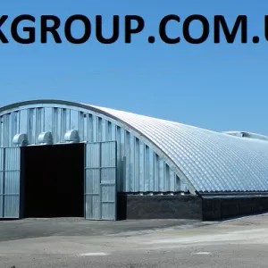 Монтаж бескаркасных арочных ангаров,складов, зернохранилищ, по всей Украине под ключь