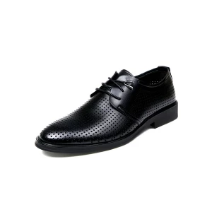 Milanoo Men's Hollow Out Dress Oxfords in Black