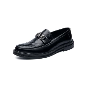 Milanoo Men's Grid Dress Loafers