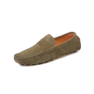 Milanoo Men's Suede Penny Loafers Driving Loafers