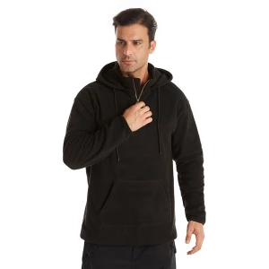 Milanoo Men Hoodies Hooded Long Sleeves Polyester Chic Sweatshirt