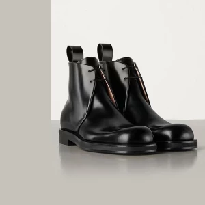 Milanoo Men's Black Dress Boots
