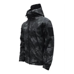 Milanoo Mens Jacket Hooded Zipper Polyester Fashionable Black Jacket