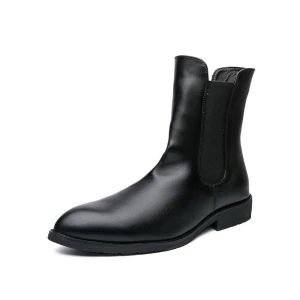 Milanoo Men's Chelsea Boots Black