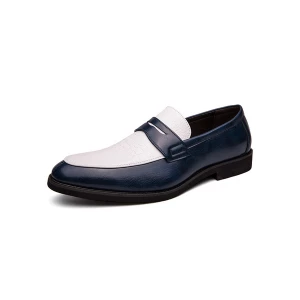 Milanoo Men's Penny Loafers Two Tone