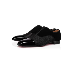Milanoo Men's Cap Toe Stitching Dress Loafers in Black