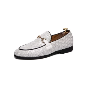 Milanoo Men's Woven Slip On Dress Loafers