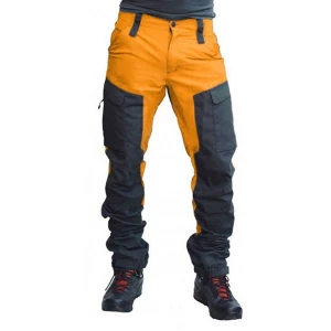 Milanoo Men Trousers Casual Tapered Fit Sweatpants Orange Pants