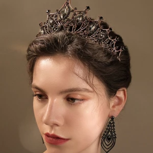 Milanoo Black Wedding Headpieces Headwear Metal Hair Accessories For Bride