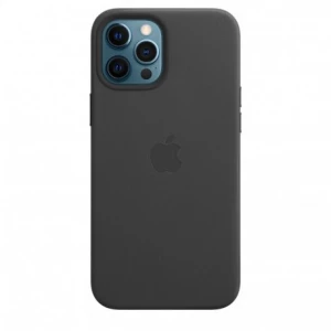 Чехол Apple iPhone 12 Pro Max Leather Case with MagSafe Black (MHKM3)