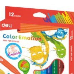 Фломастеры 12 цвета «Deli Color Emotion» (EC10800)