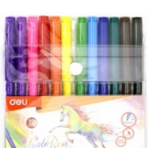 Фломастеры 12 цветов «Deli ColoRun» (EC10003)