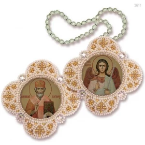 Набор для вышивания иконы, Nova Sloboda, РВ3611 Ангел Хранитель Св.Николай Чудотворец