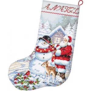 Набор для вышивания, LETISTITCH, L8016 Snowman and Santa Stocking