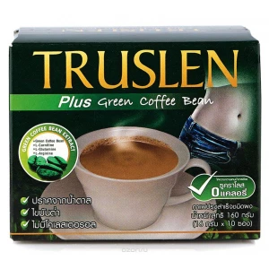 Напиток кофейный растворимый Plus Green Coffee Bean, 10 саше по 16 гр, TRUSLEN