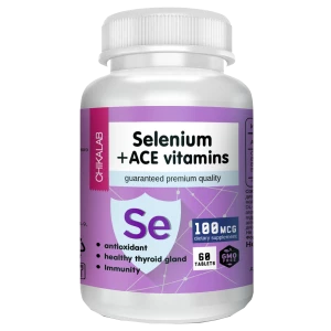 Селен + АСЕ витамины, 60 таблеток, CHIKALAB