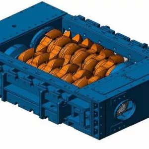Китайский аналог шнековой двухвалковой дробилки ММД 500