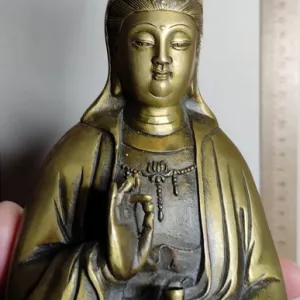 бронзовая статуэтка Будда, высота 30 см, старая