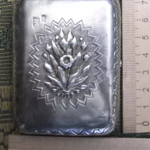 серебряная табакерка, серебро 84 проба, 1889 год, Императорская Россия