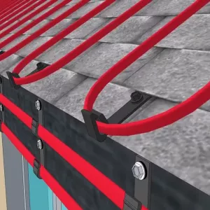 Монтаж кабельного обогрева кровли
