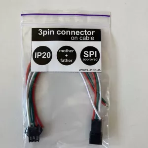 3 pin соединитель connector spi, для пиксельных адресных лент, Ws2811, ws2812 разъем с проводом