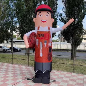 Зовнішня реклама для ресторану надувний чоловічок