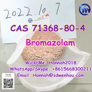 CAS 71368-80-4, Bromazolam,2'-Desfluoroflubromazolam, 8-Bromodeschloroalprazolam, +8615668300211
