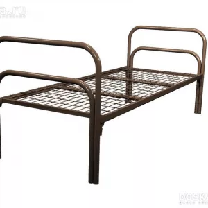 Металлические кровати со спинками из ДСП и кровати с ламелями